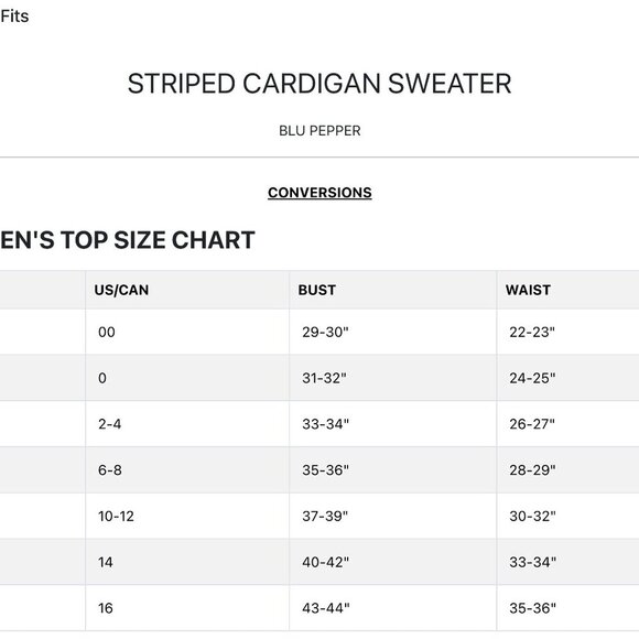 Blu Pepper Striped Cardigan | Size Large - Picture 3 of 7